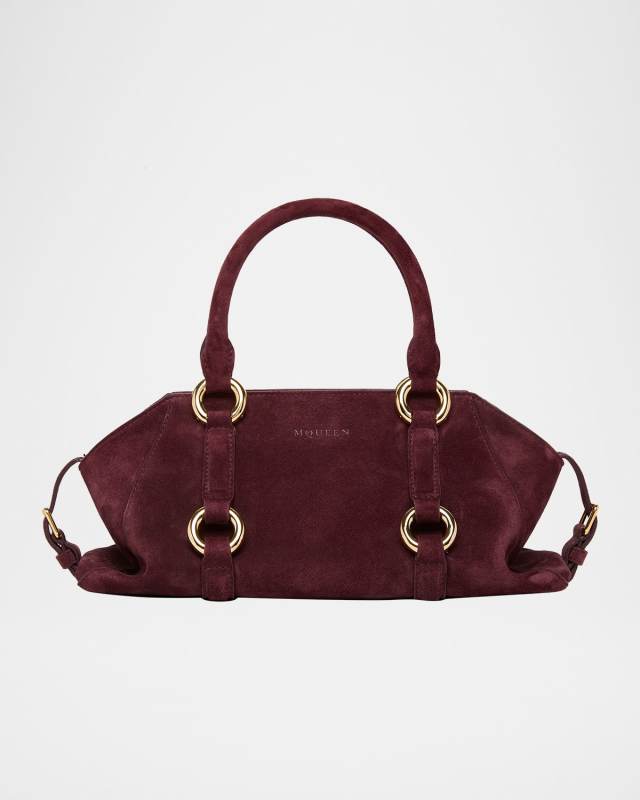 Farringdon Small Elongated Suede Shoulder Bag